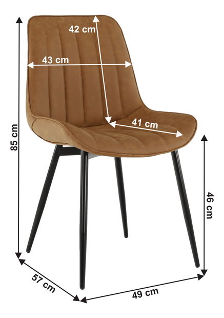 Jídelní židle Halana (hnědá)