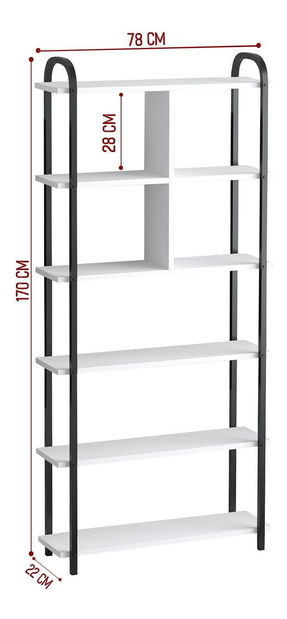  Regál Bovava (bílá + černá)