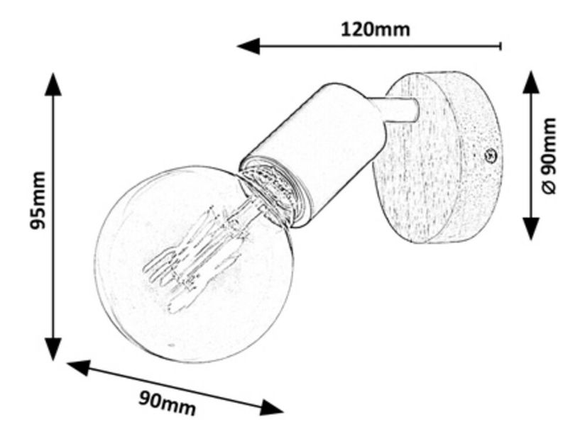 Bodové svítidlo Chapman A 3976 (přírodní + černá matná)