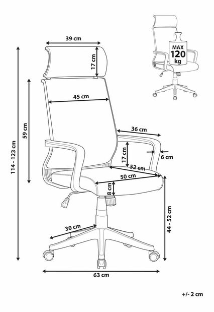 Kancelářská židle Leaza (černá)
