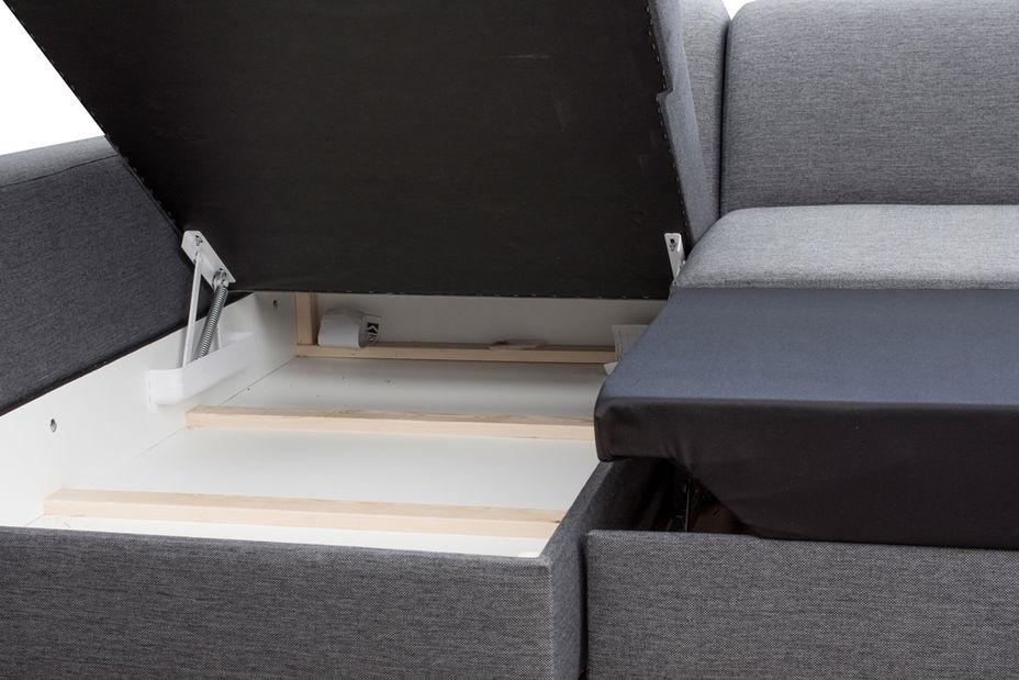 Rohová sedací souprava Montura (tmavošedá) (L)