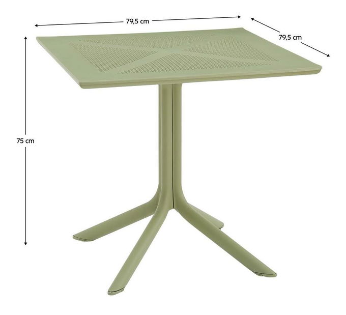 Zahradní stůl Disco (zelená) (pro 4 osoby)