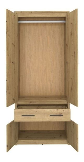 Šatní skříň IRON (dub artisan)