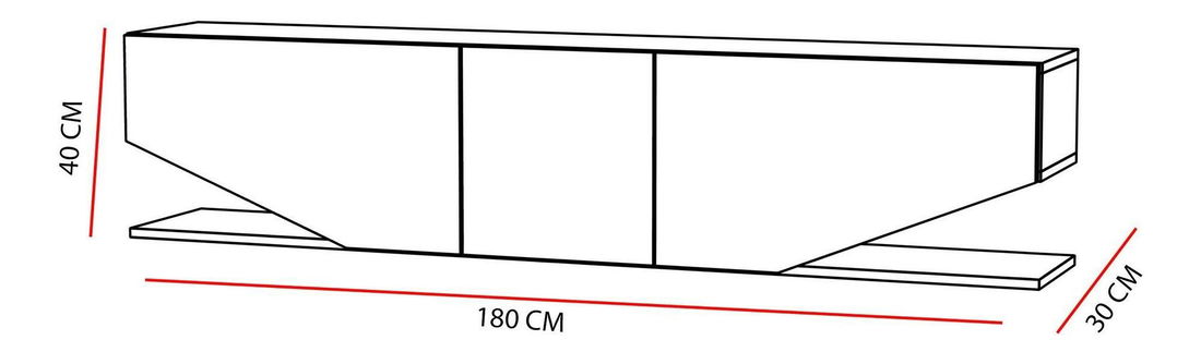 TV stolek/skříňka Ivonne 2 (bílá)