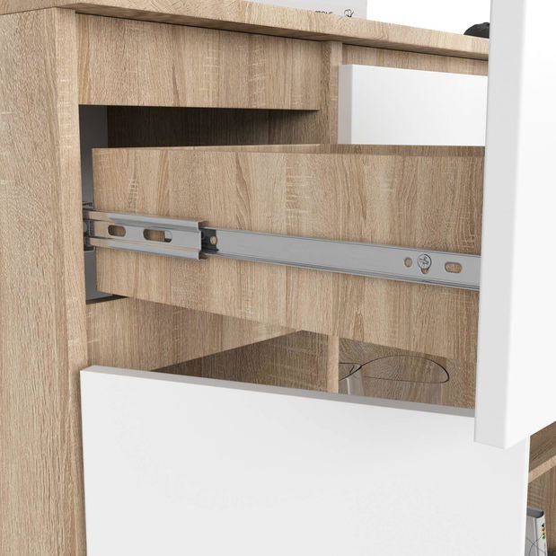 Komoda Kalista VII (dub sonoma + bílá)