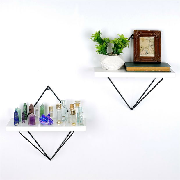 Nástěnná police We 1 (černá)