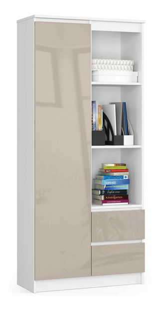 Regál Rehana (bílá + cappuccino lesk)