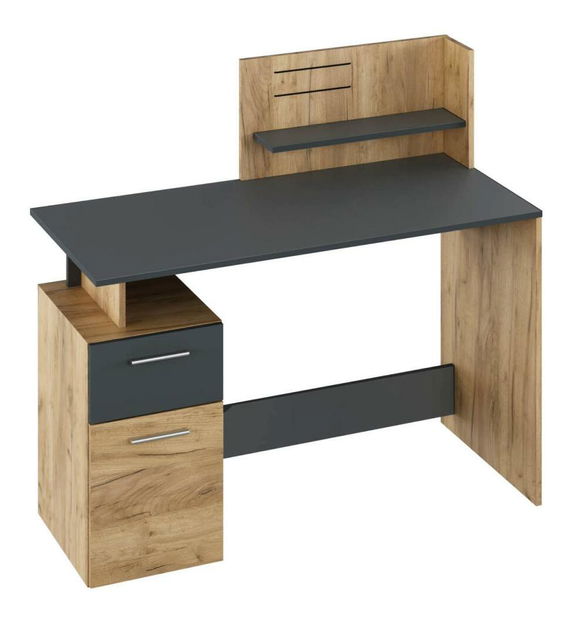 PC stolek Potentes (dub artisan + grafit)