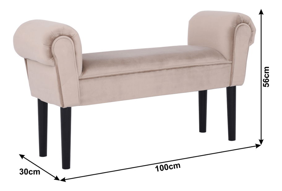 Lavice Bryona (béžová-šedá)