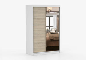 Šatní skříň Nestor 05 (bílá + dub sonoma)