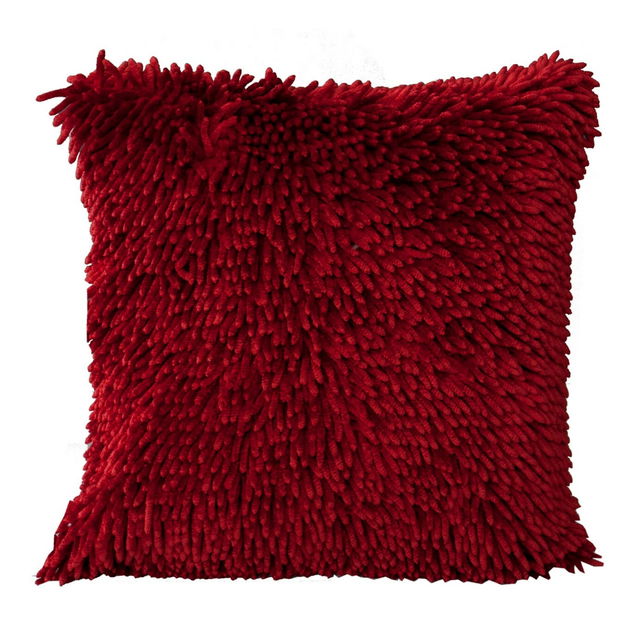 Ozdobný polštář 40X40 cm Shaggy (červená) (1 ks)