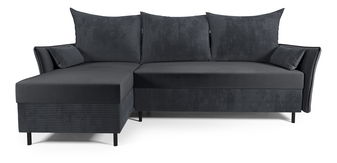 Rohová sedací souprava Goofy (L) (tmavě šedá)