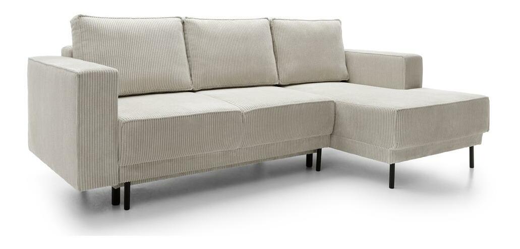 Rohová sedací souprava Rodriguez mini (P) (béžovošedá + černá)