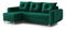  Rohová sedací souprava Eugenie (L) (tmavě zelená)