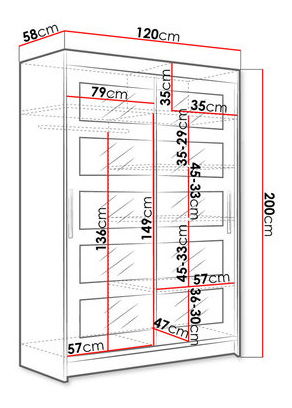 Šatní skříň Aplaudida IV (bílá)