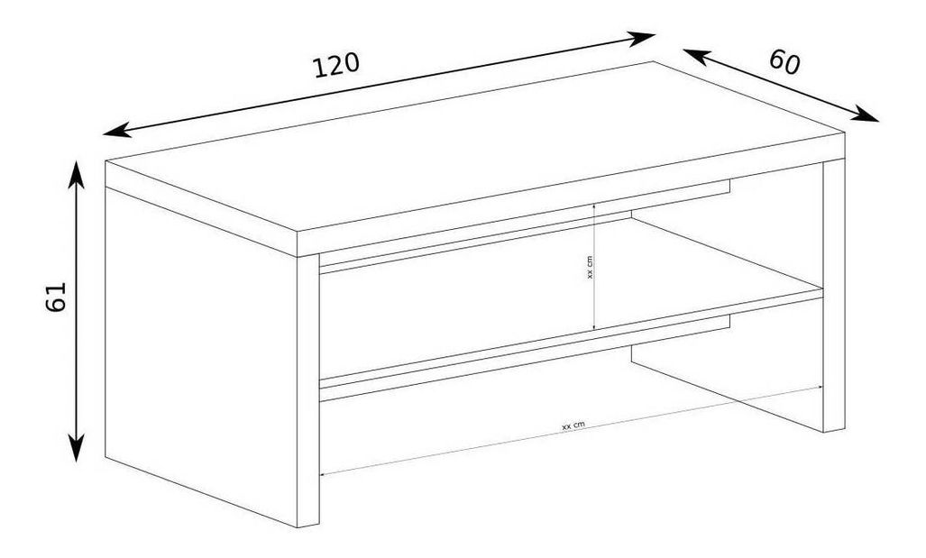 Konferenční stolek Vega 17 (dub santana tmavý)