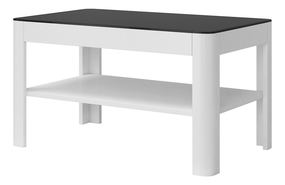 Konferenční stolek Toft Typ 99 (bílá + černé sklo)