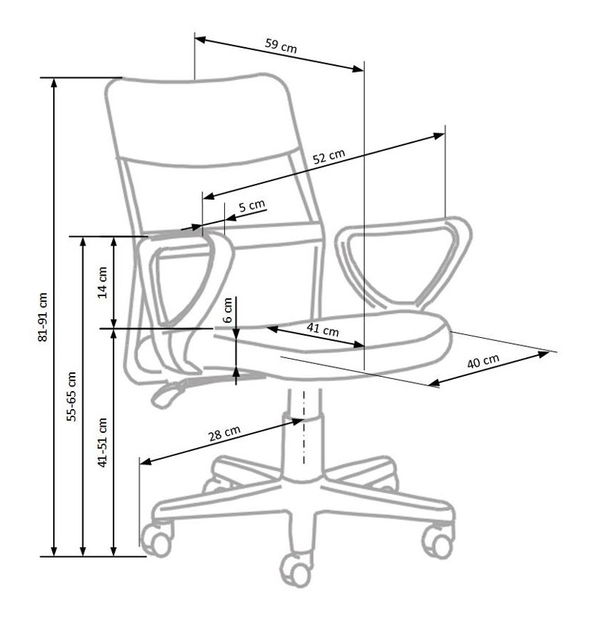 Kancelářská židle Tera (tyrkysová)