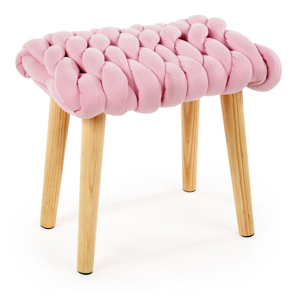 Taburet Yarin (růžová + přírodní)