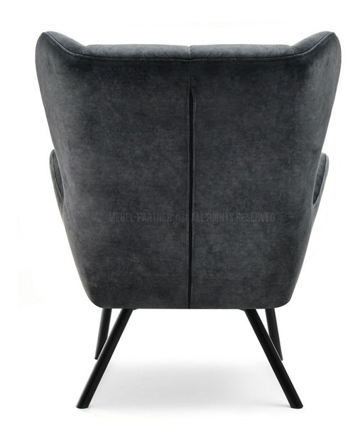 Relaxační křeslo Norweien (grafitová + černá)