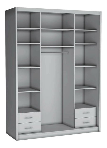 Šatní skříň Matej II (alpská bílá)