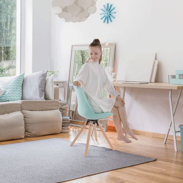 Otočná židle Dolena (mentolová ekokůže)