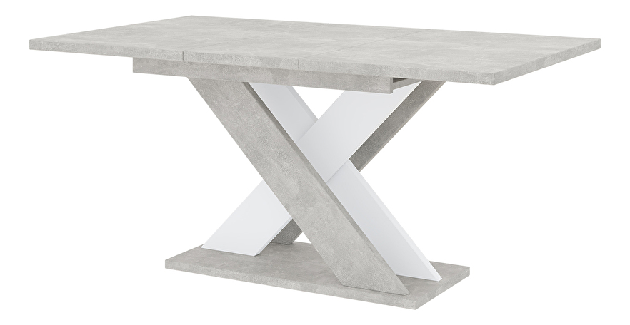 Jídelní stůl Xalin (světle šedá + bílá) (pro 4 až 6 osob)