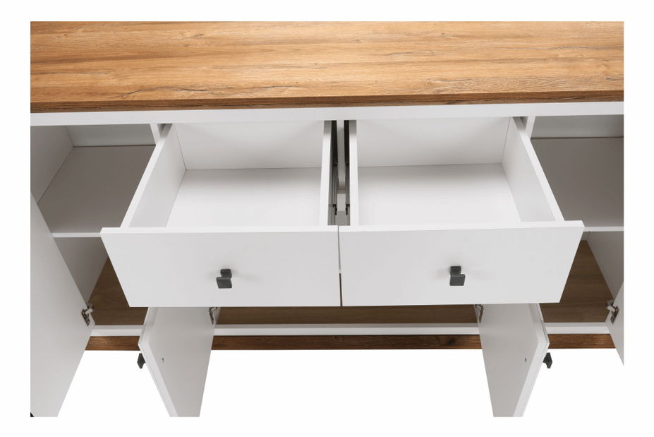 Komoda Leoras MZ9 (bílá + dub grand)