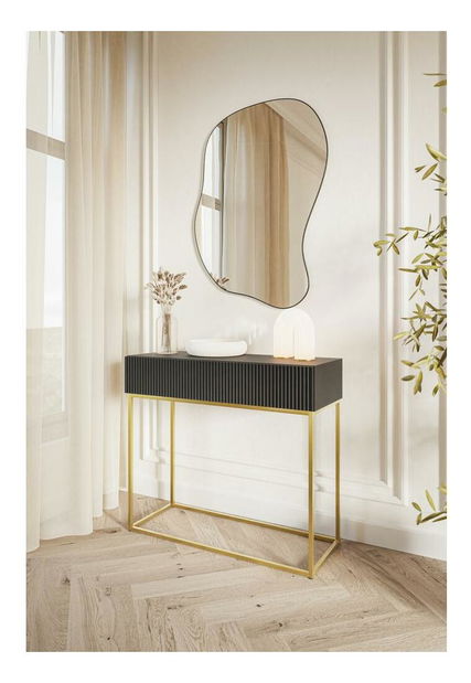 Konzolový stolek Vertigo V4 (černá + zlatá)