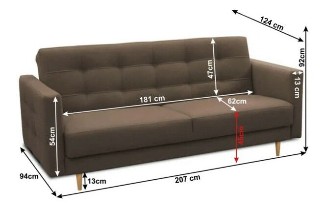 Sedací souprava Armendia (čokoládová)