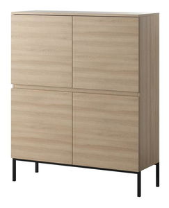 Skříňka Bennasi B1 (dub linberg + černá)