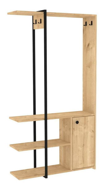 Předsíňová sestava Dakodu (dub safírový + černá)