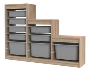 Organizér na hračky Dremonka 9 (dub sonoma + šedá)