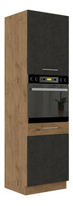 Vysoká kuchyňská skříňka pod troubu Mirjan Woodline 60 DP-210 2F (dub lancelot + matera) (výprodej)