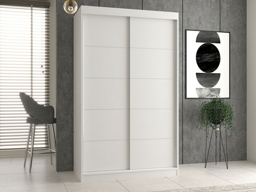 Šatní skříň s posuvnými dveřmi Igatossa 120 B (bílá)