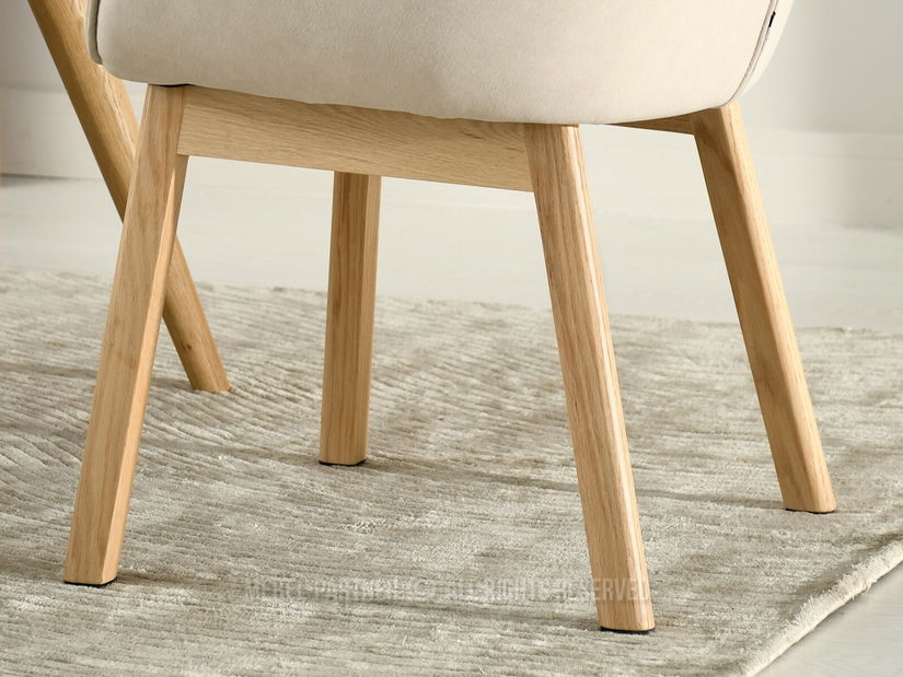 Jídelní židle Minimas (béžová + dub)