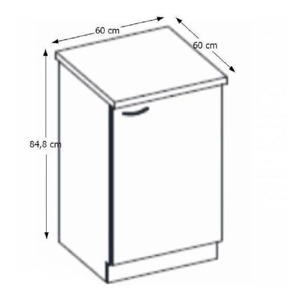 Dolní kuchyňská skříňka 60 D Pleitton