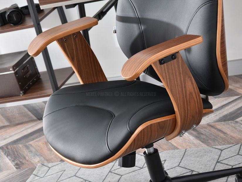 Židle Raynold (ořech tmavý + černá)