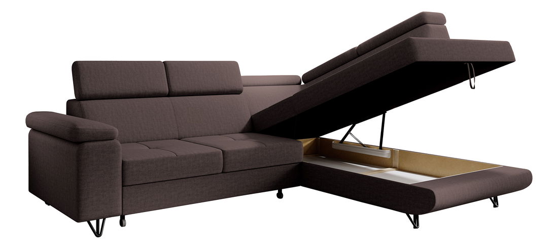 Rozkládací sedací souprava Jopo (hnědá) (P) 