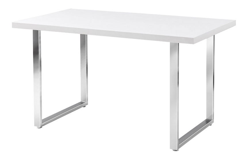 Jídelní stůl Reatha (bílá + chromová) (pro 4 osoby)