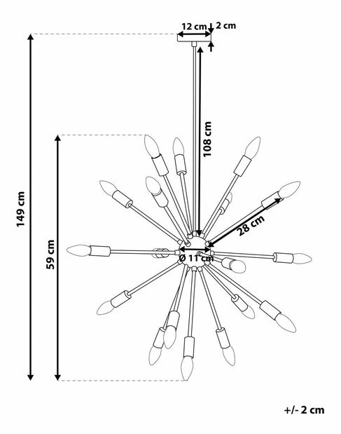 Závěsná lampa Maffra (měděná)