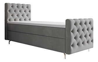 Jednolůžková postel 80 cm Clinton Comfort (šedá) (s roštem, s úl. prostorem)