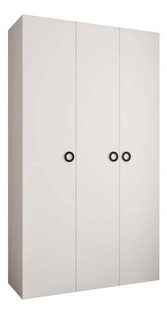 Šatní skříň 140 cm Carmela 50-1 (bílá + černá)