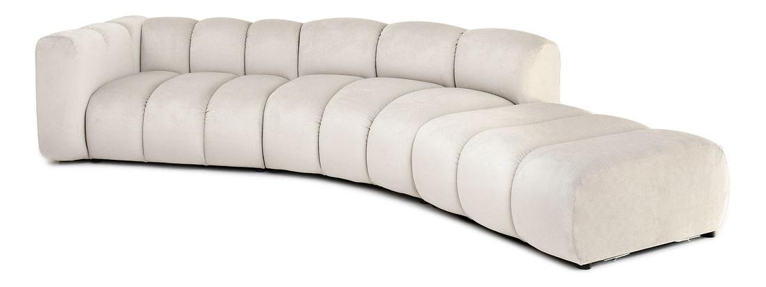 Rohová sedačka Organice (béžová + černá)