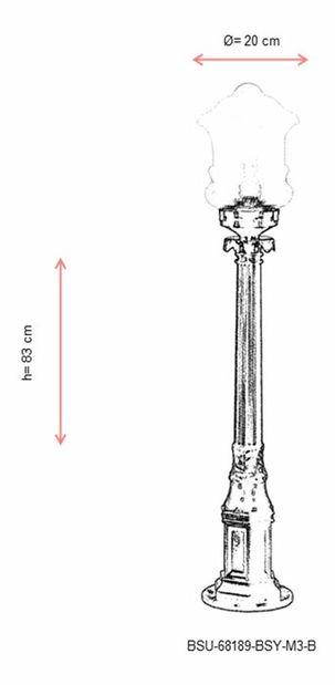 Venkovní podlahové svítidlo Wendy (černá)
