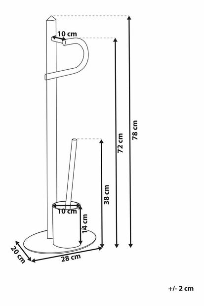 Stojan na toaletní papír Sessily (stříbrná)