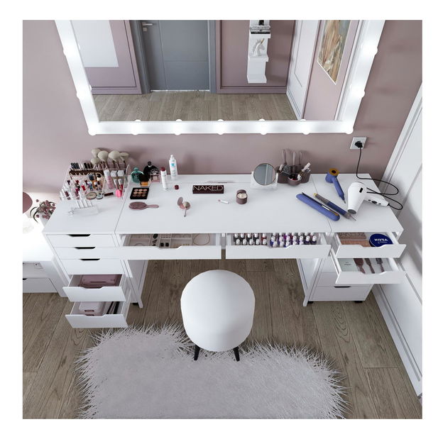 Toaletní stolek Durun 55 (bílá matná)