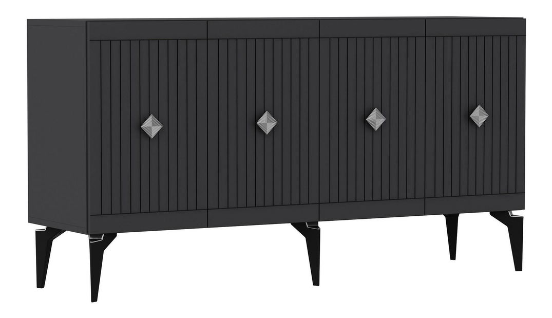 Skříňka Lideke 1 (antracit + stříbrná)