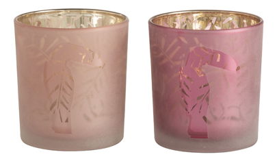 Svícen (fuchsia) 8x7x7cm