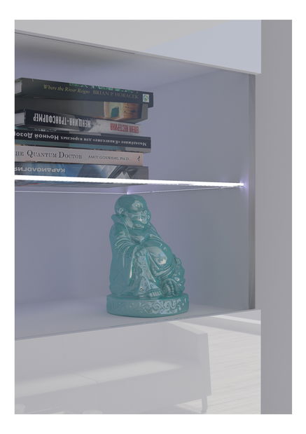 Závěsná skříňka Calabria (bílá matná + lesk bílý)